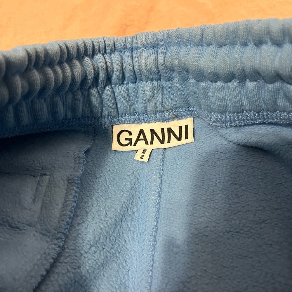GANNI LOGO EMBROIDERY SWEATPANTS